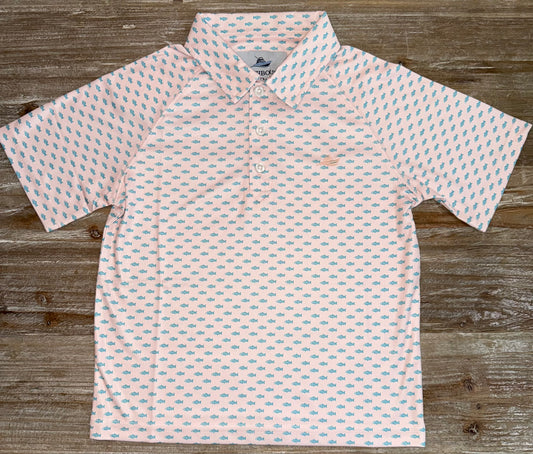 Printed Fish Boys Polo