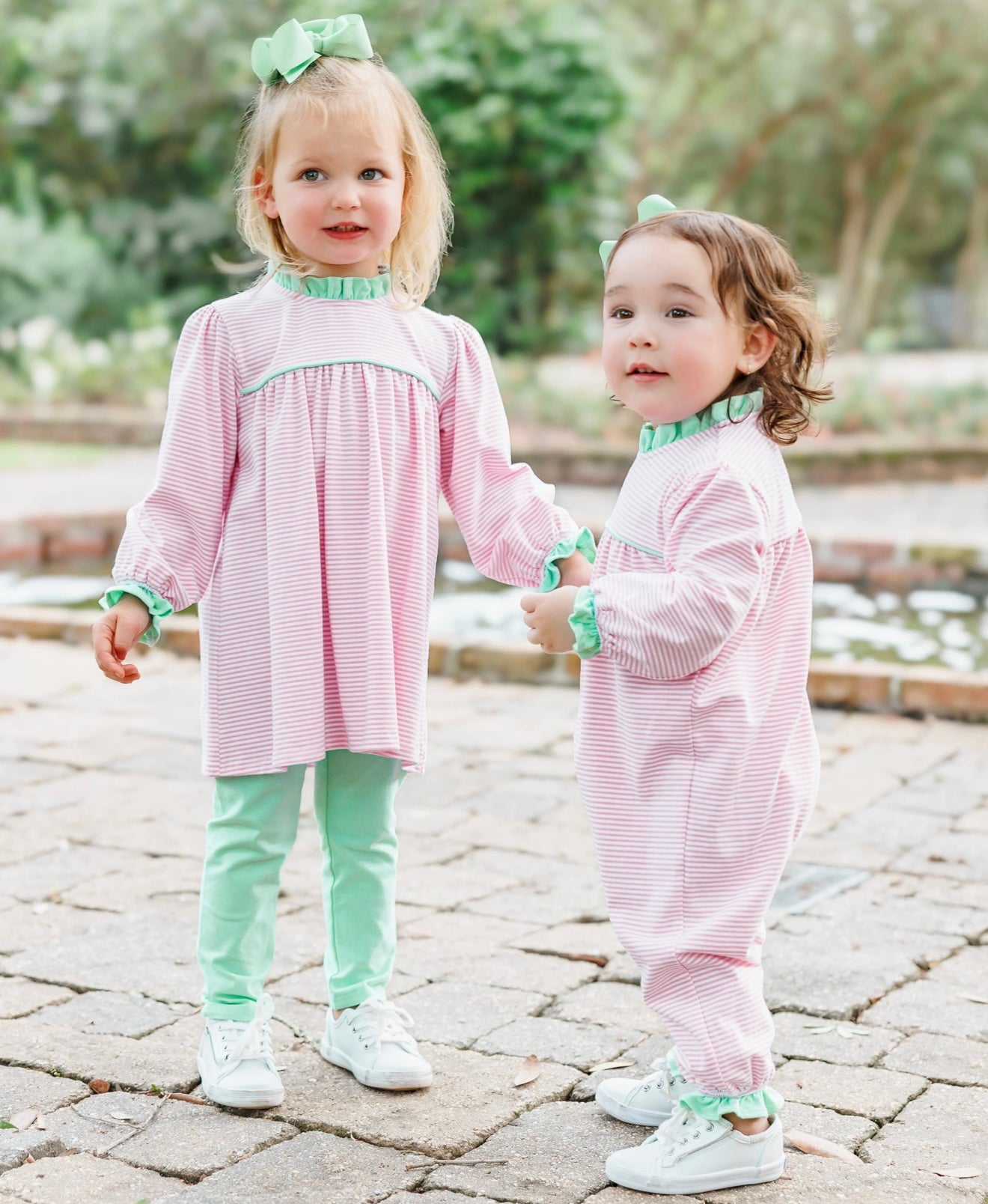 Annie Light Pink/Mint Girls Pant Set