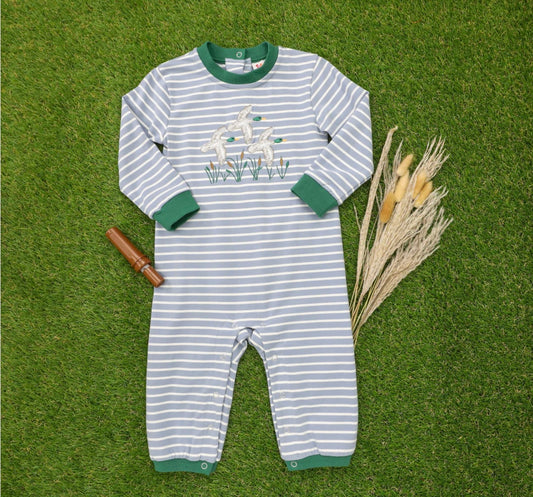 Mallard Embroidery Boys Romper