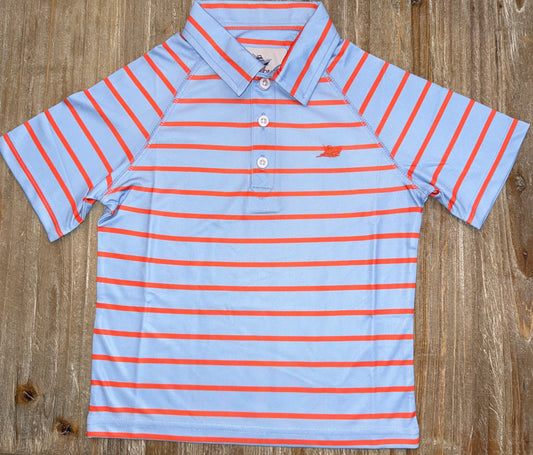 Serenity/Camellia Stripe Boys Polo