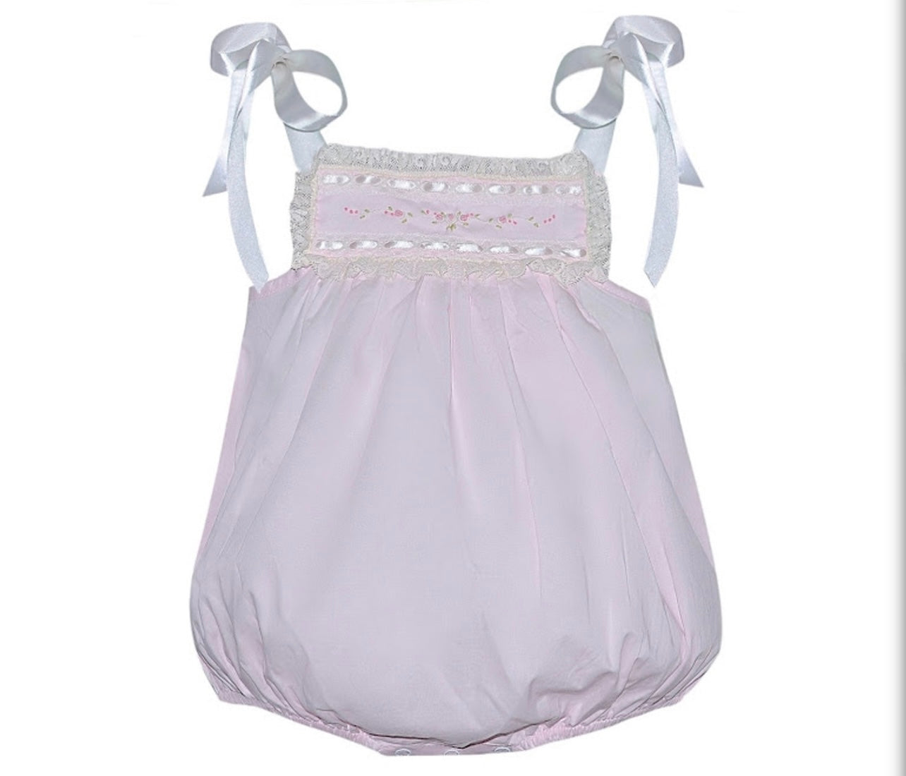 Willow Pink Girls Floral Lace Bubble