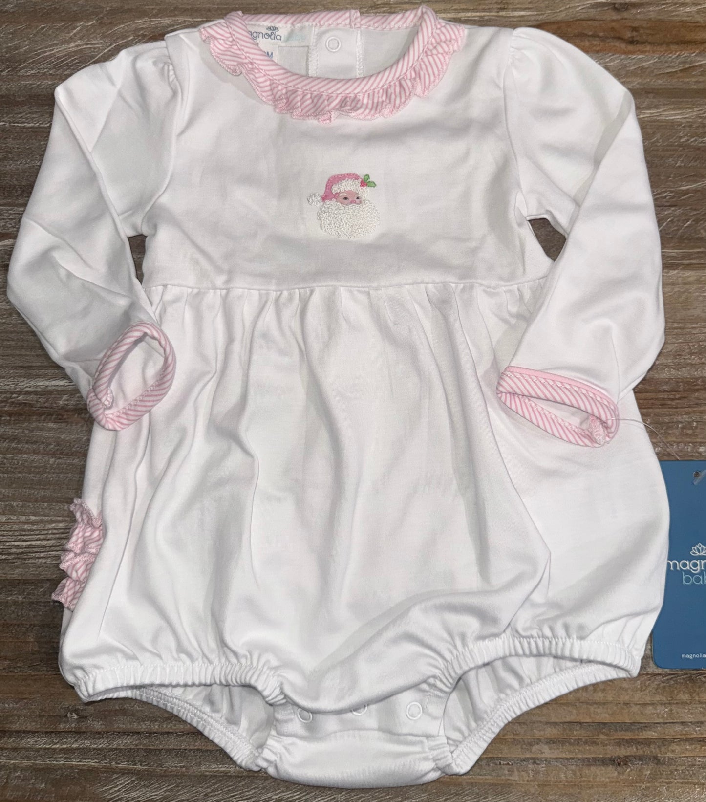 Santa Baby Girls Ruffle Bubble