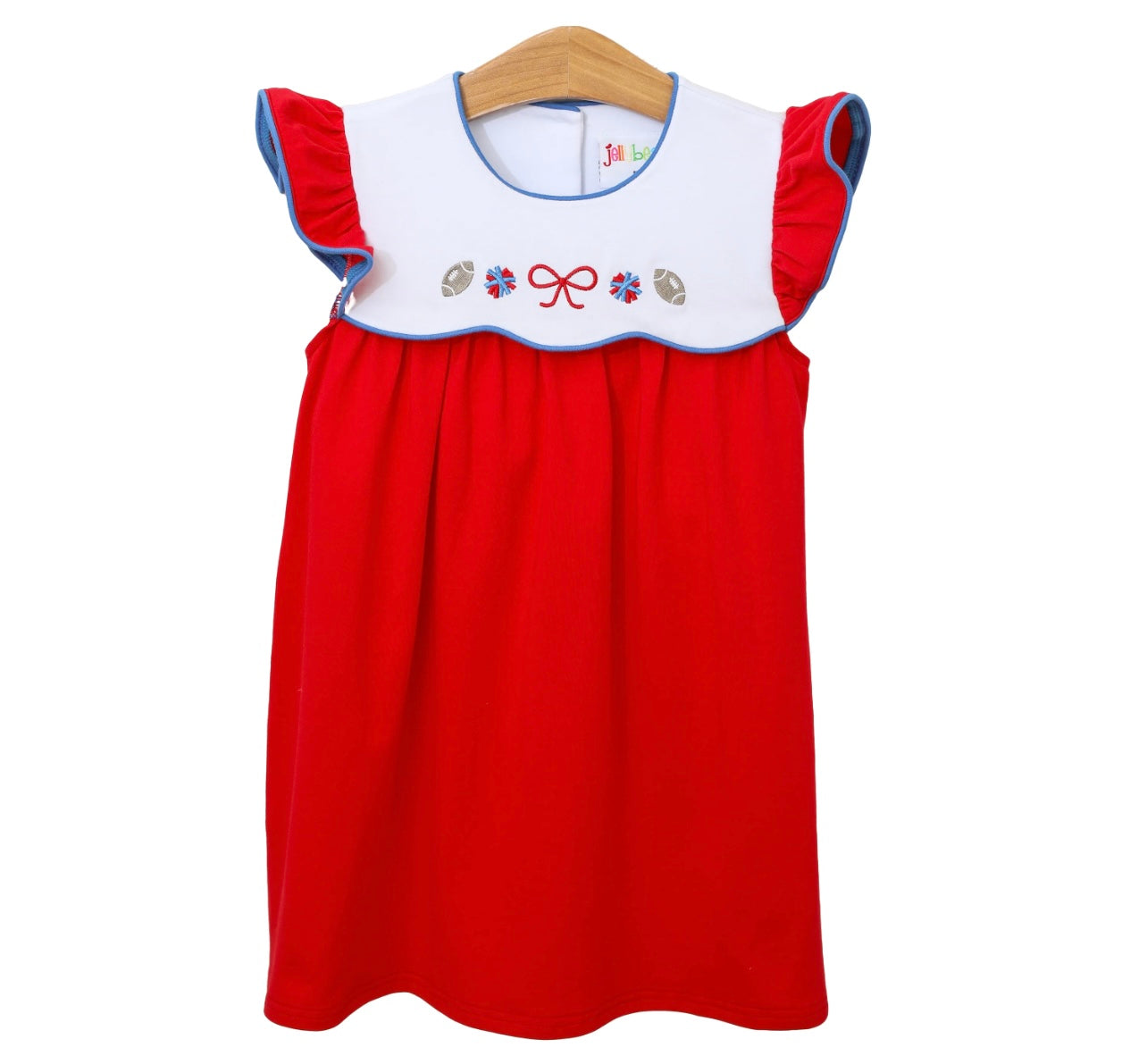 Team Spirit Scallop Red/Blue Girls Dress