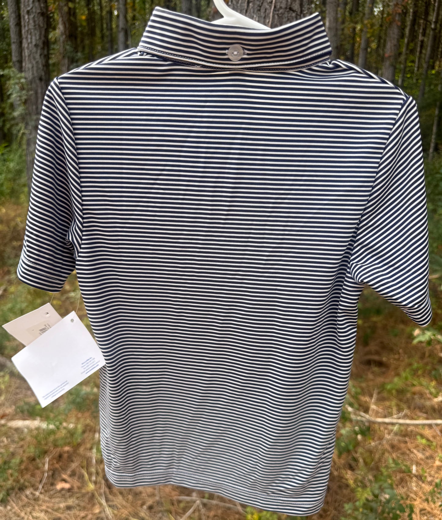 Ole Miss Rebels Navy Stripe Boys Polo