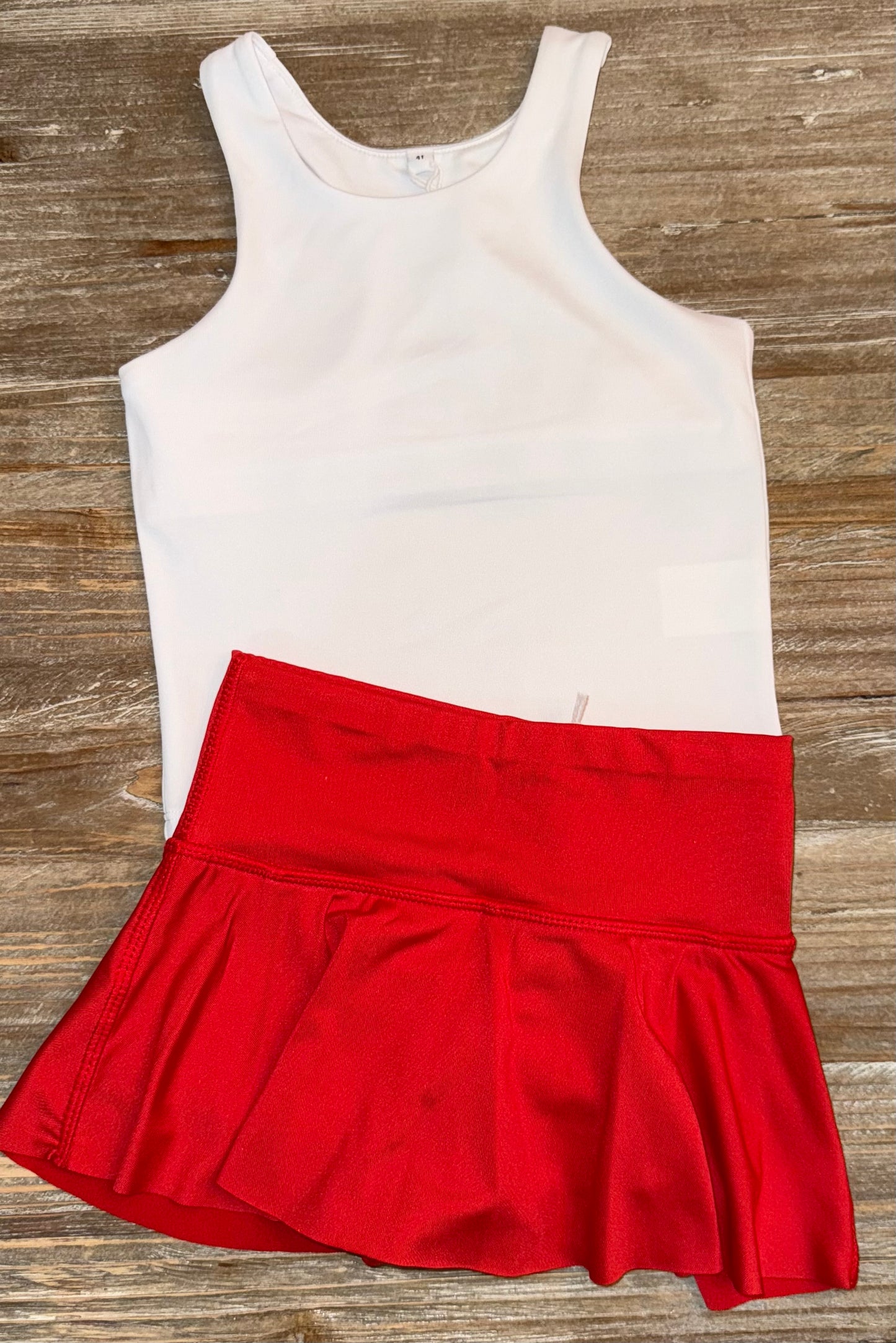 Red Girls Athletic Skort