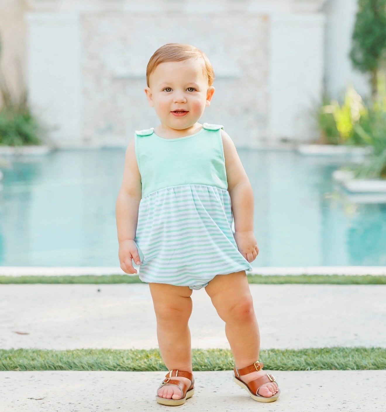 Landon Seaside Stripe Boys Bubble