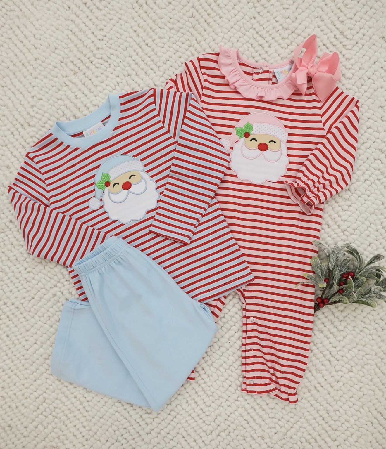 Jolly St. Nick Girls Ruffle Romper