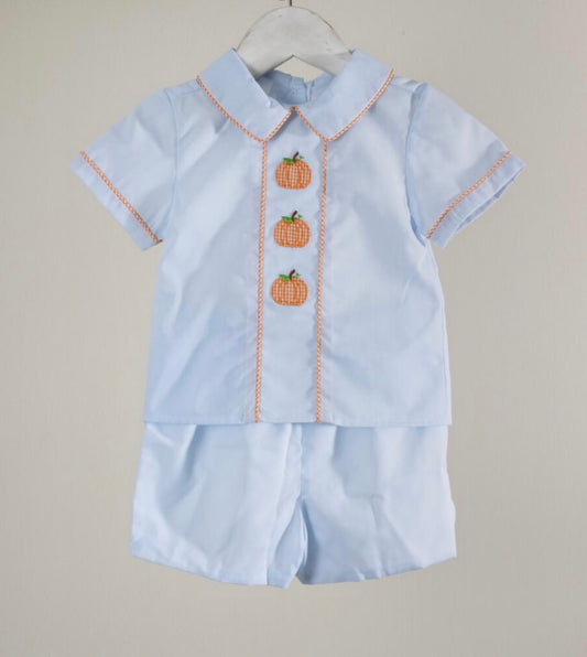 Little Pumpkin Light Blue Dylan Boys Set