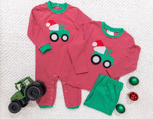 Jolly Tractor Boys Romper