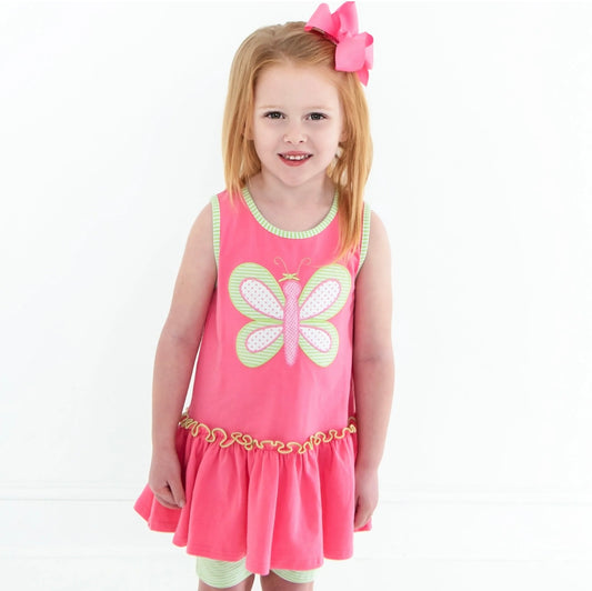 Butterfly Girls Biker Short Set