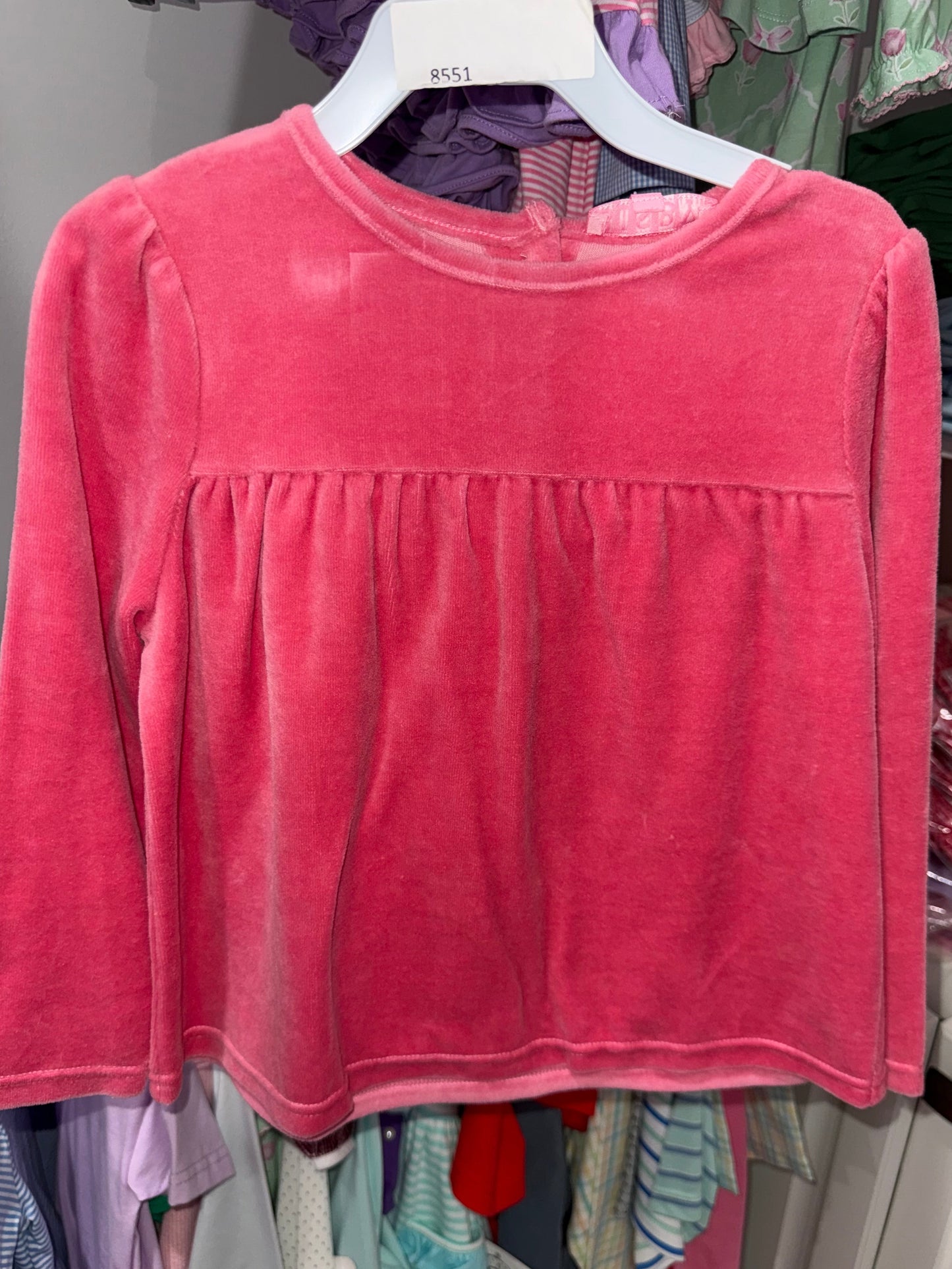 Bisby Lisle Girls Top- Rose Velour