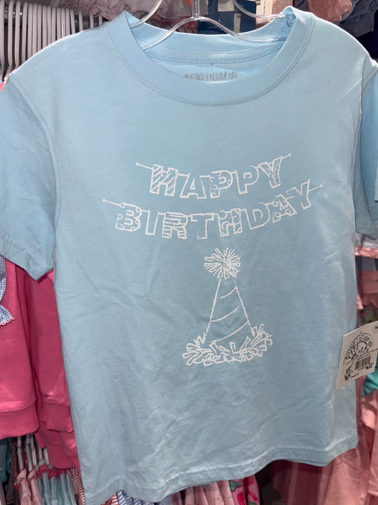 Mustard & Ketchup Kids Light Blue Boys Birthday Tee