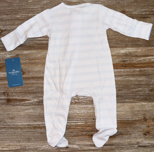 Baby of Mine Light Blue Boys Zipper Footie