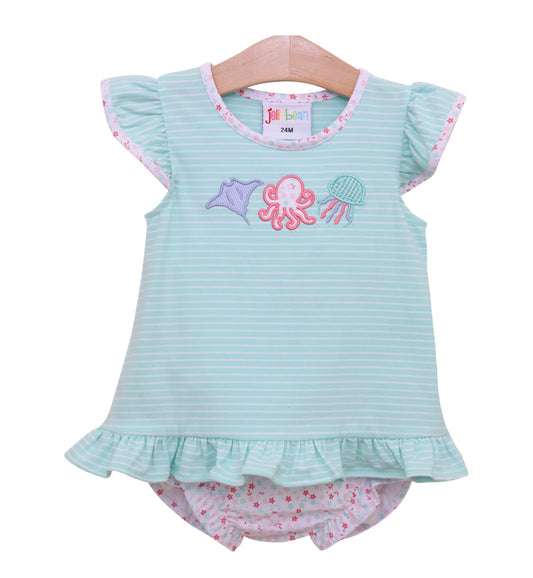 Sea Life Girls Bloomer Set