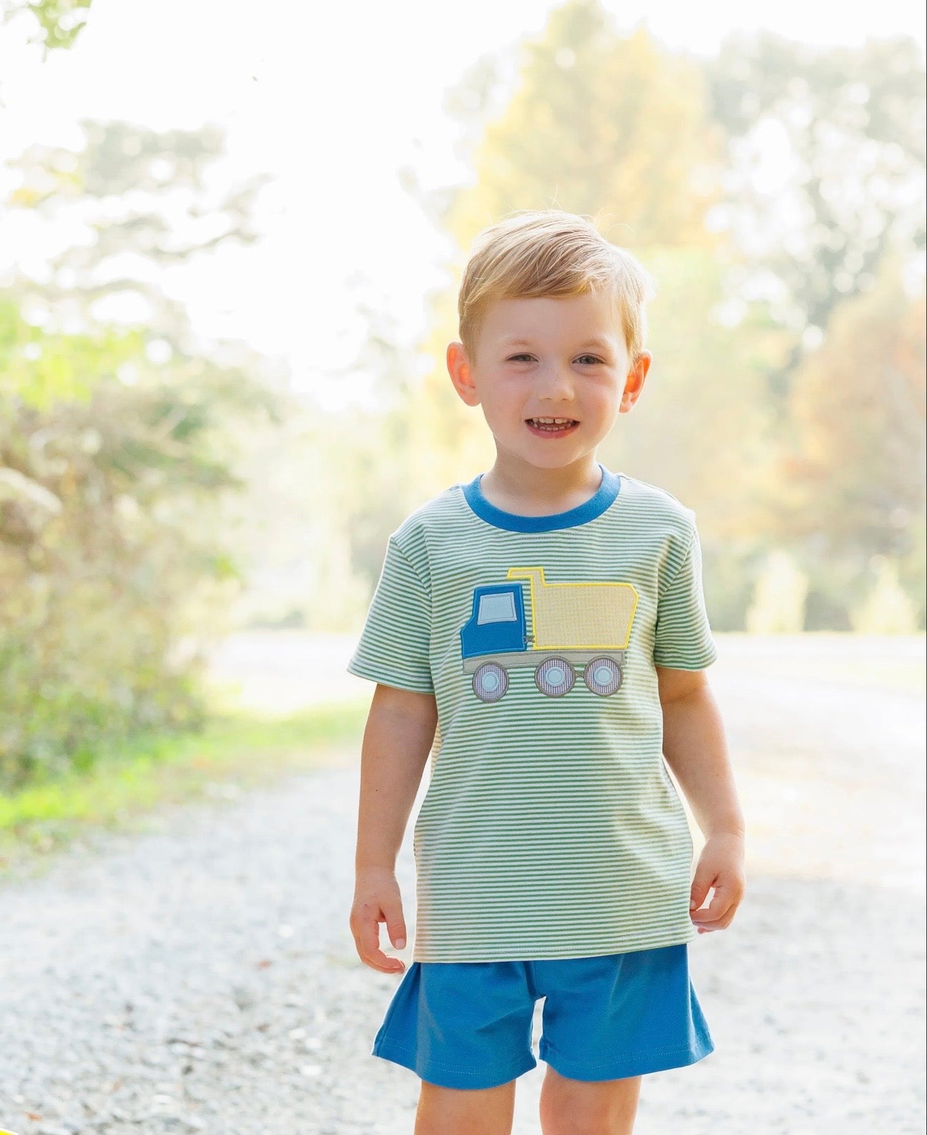 Dump Truck Boys Short Set