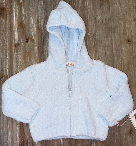 Chenille Light Blue Boys Hoodie/Coat