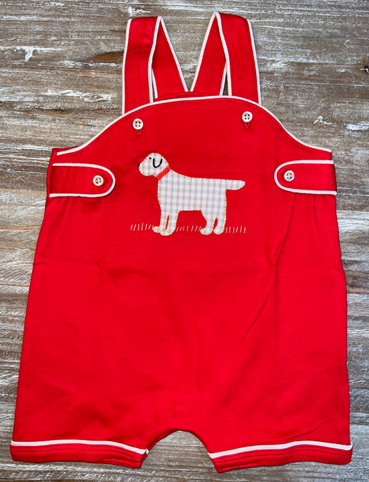 Squiggles Red Dog “Winston” Boys Romper