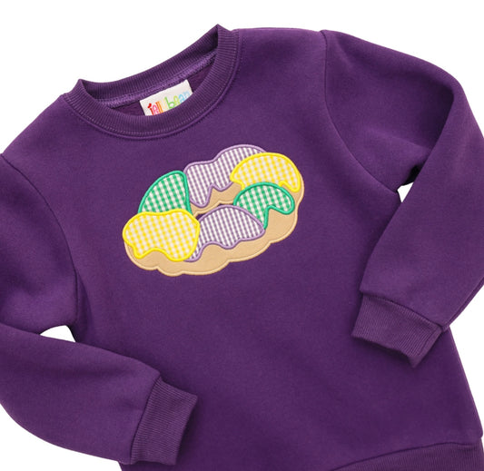 King Cake Purple Boys/Girls Sweatshirt