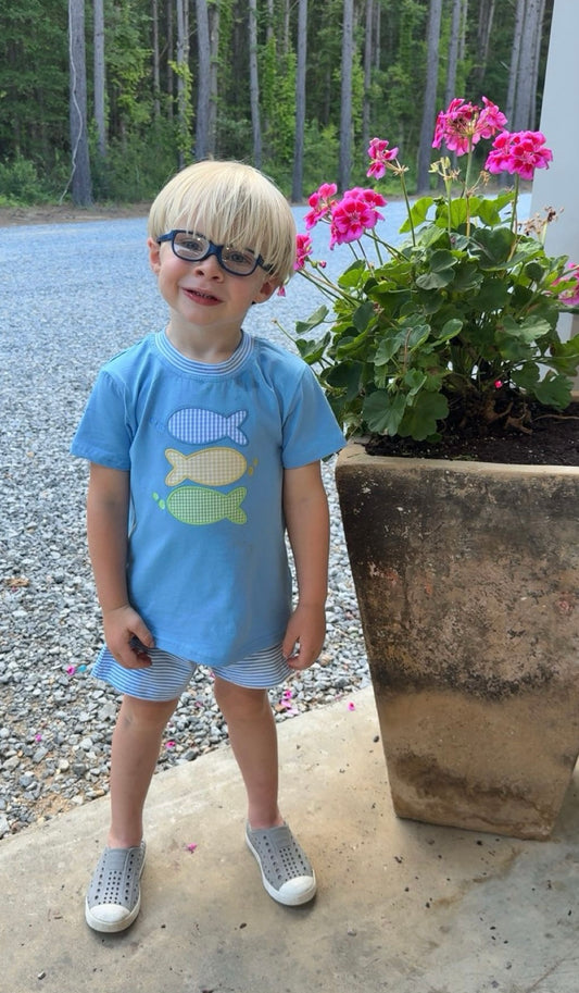 One Fish Two Fish Boys Short Set