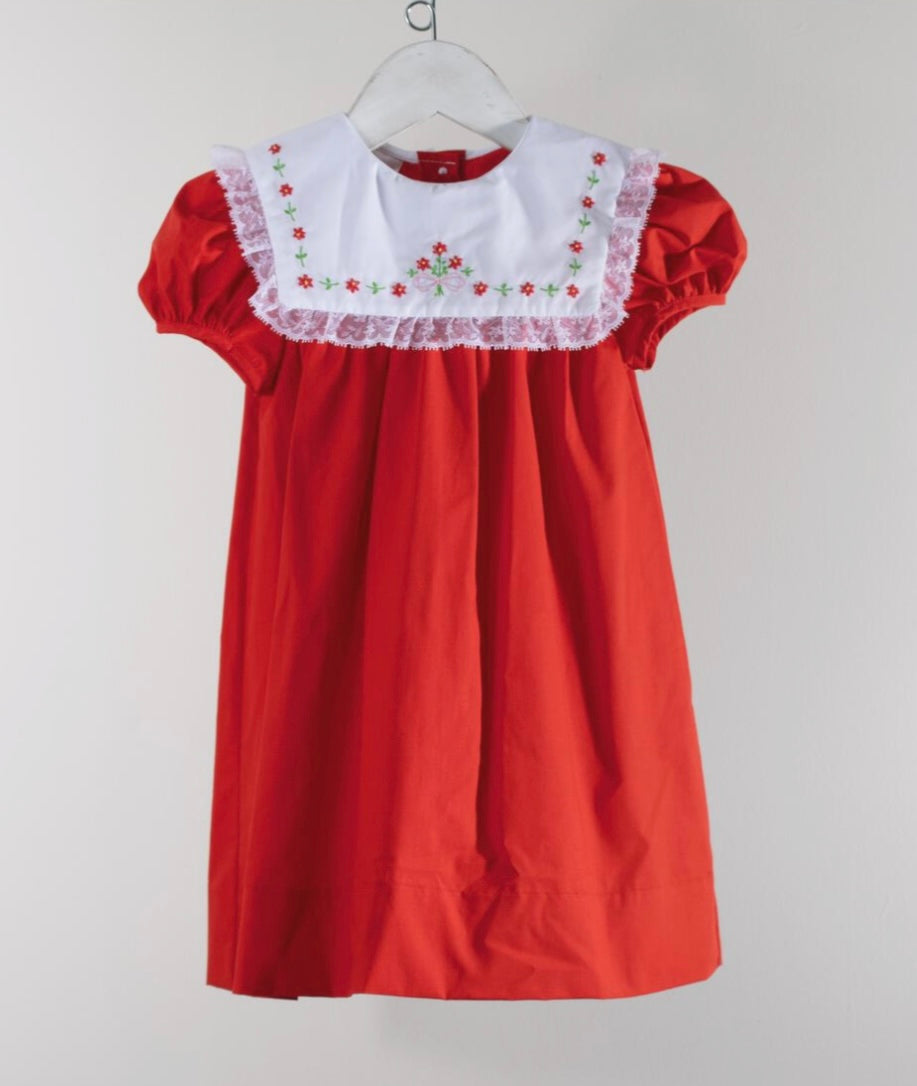 Blooms in Christmas Alice Red Girls Dress