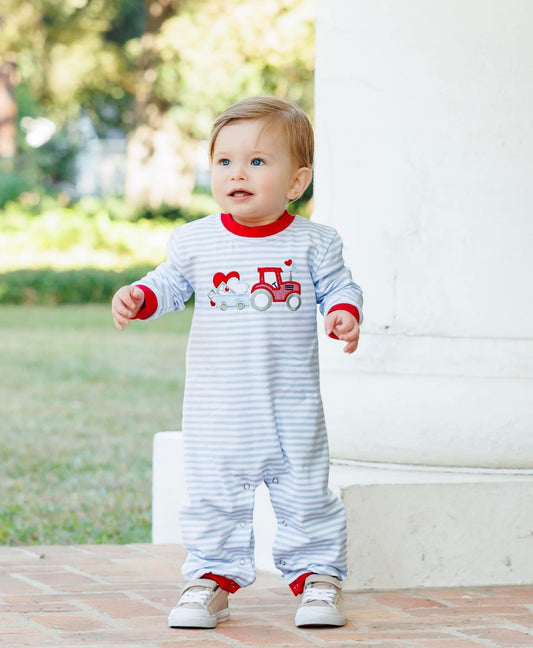 Haulin’ Hearts Boys Romper