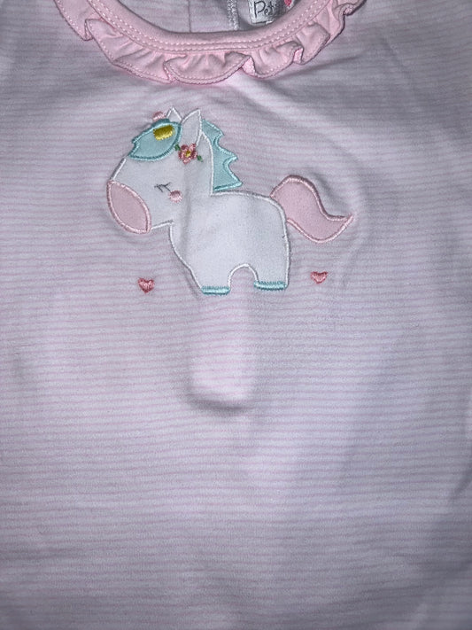 Pink Unicorn Girls Romper