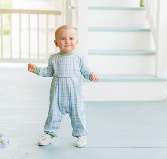 Basin Plaid Boys Patrick Romper