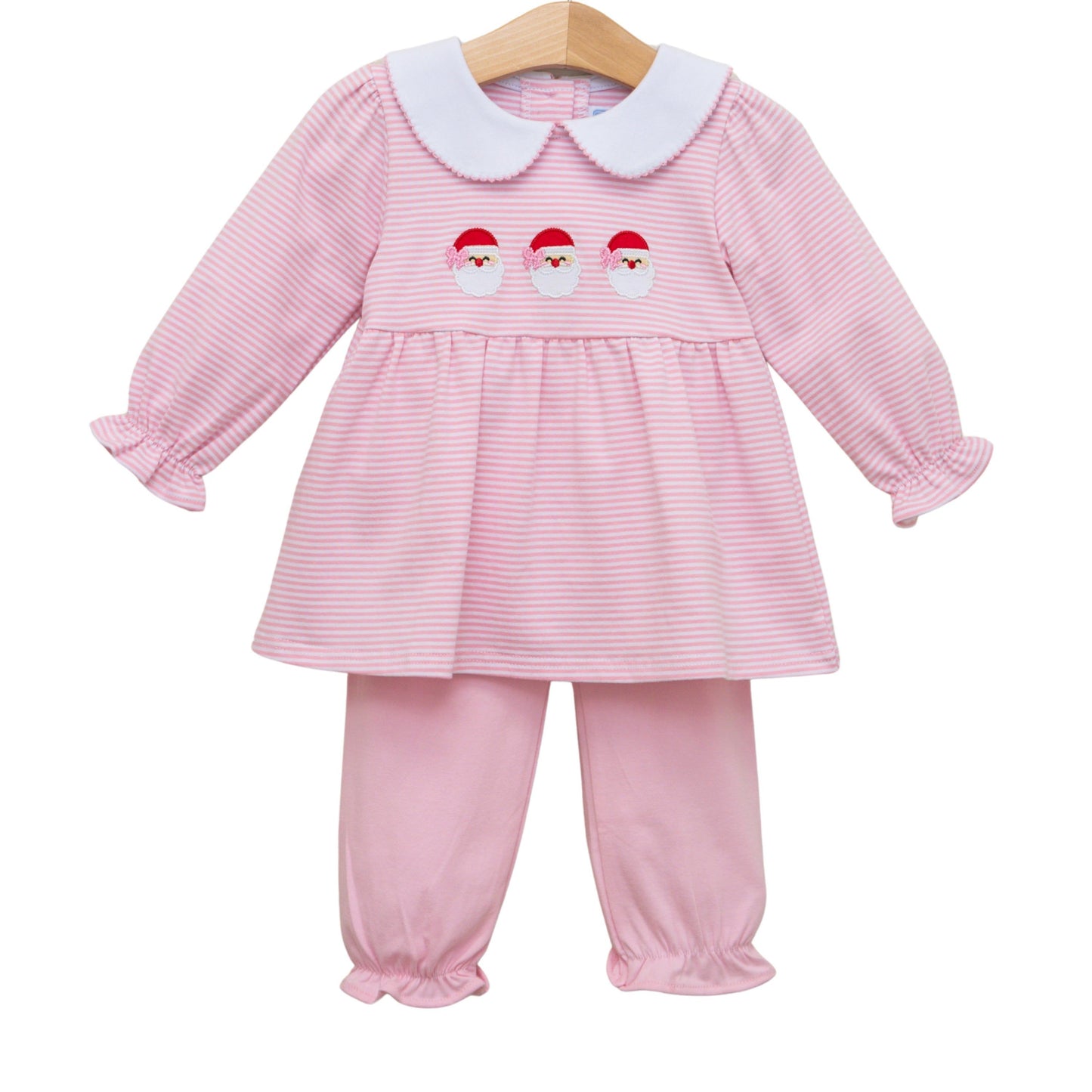 Santa Trio Girls Pink Bloomer Pant Set
