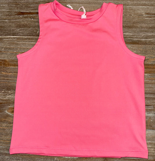 Pink Athletic Girls Tank