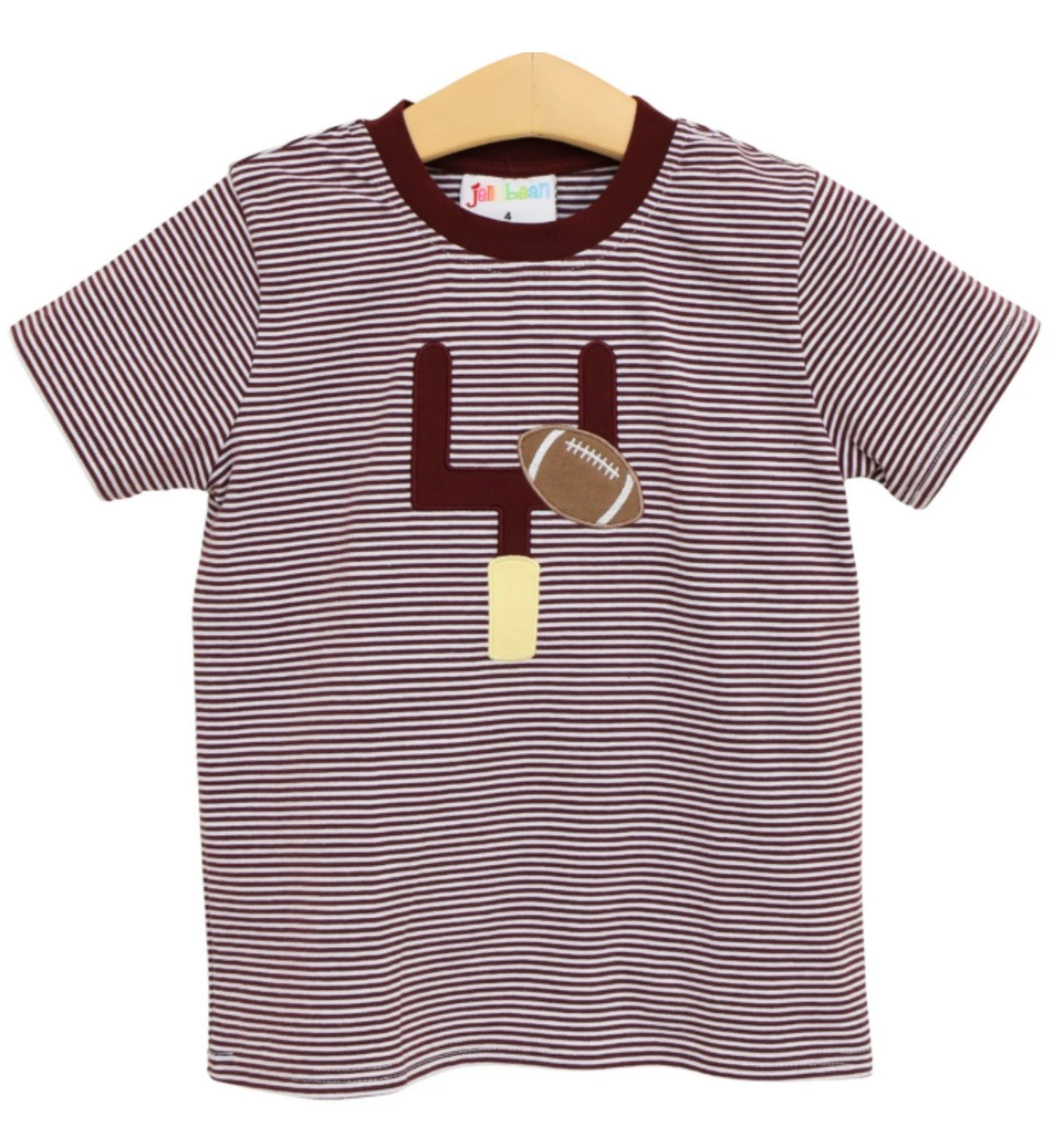 Down, Set, Hut Boys Maroon Stripe Short Set