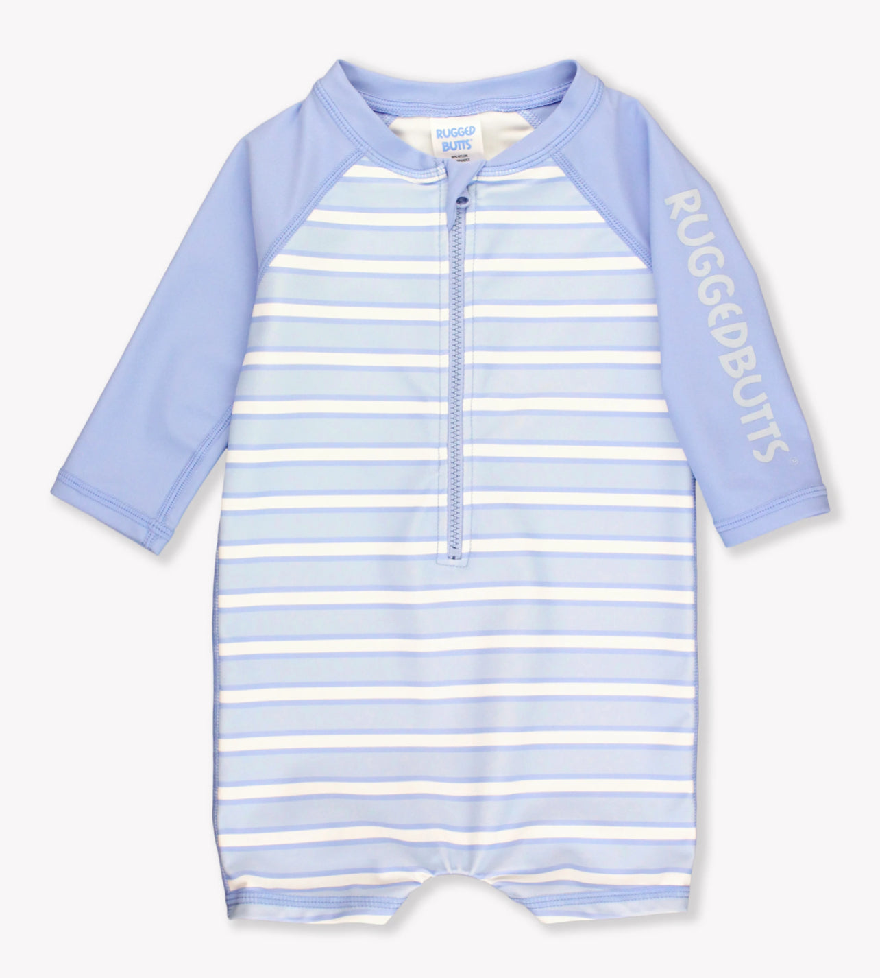 Periwinkle Blue & Windsurfer Stripe Long Sleeve One Piece Boys Rash Guard