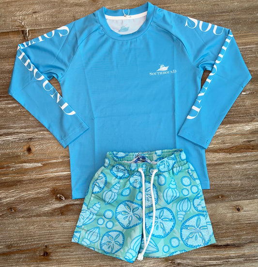 Blue Boys Performance Swim Shirt