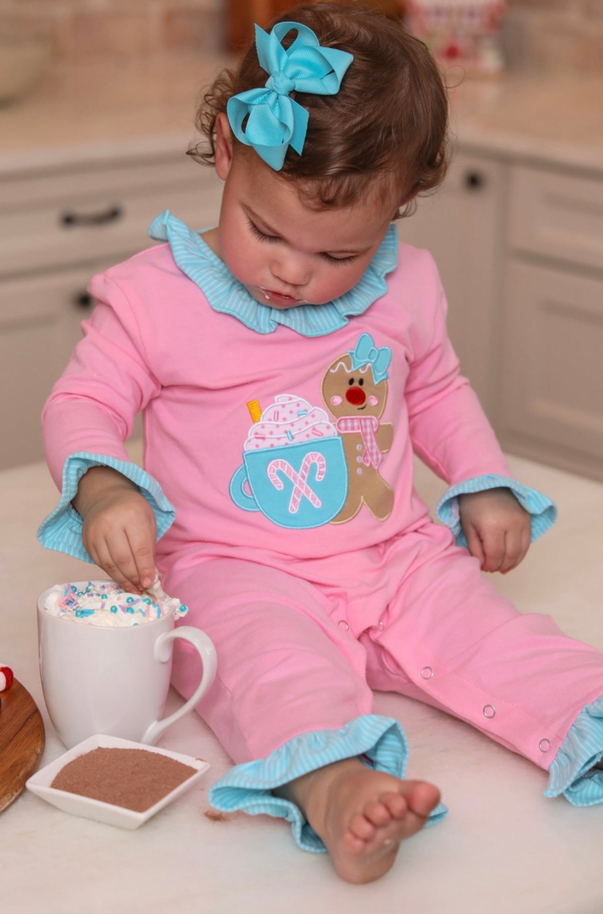 Gingerbread Girls Romper