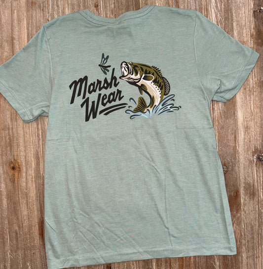 Heritage Bass Agate Heather Boys Tee