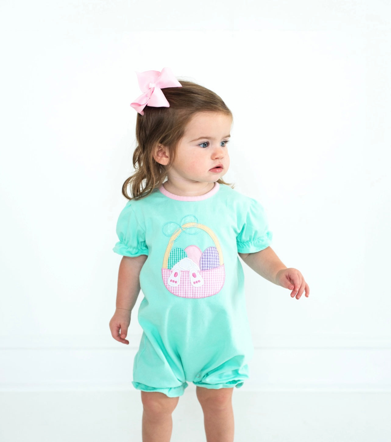 Easter Bunny in Basket Girls Romper