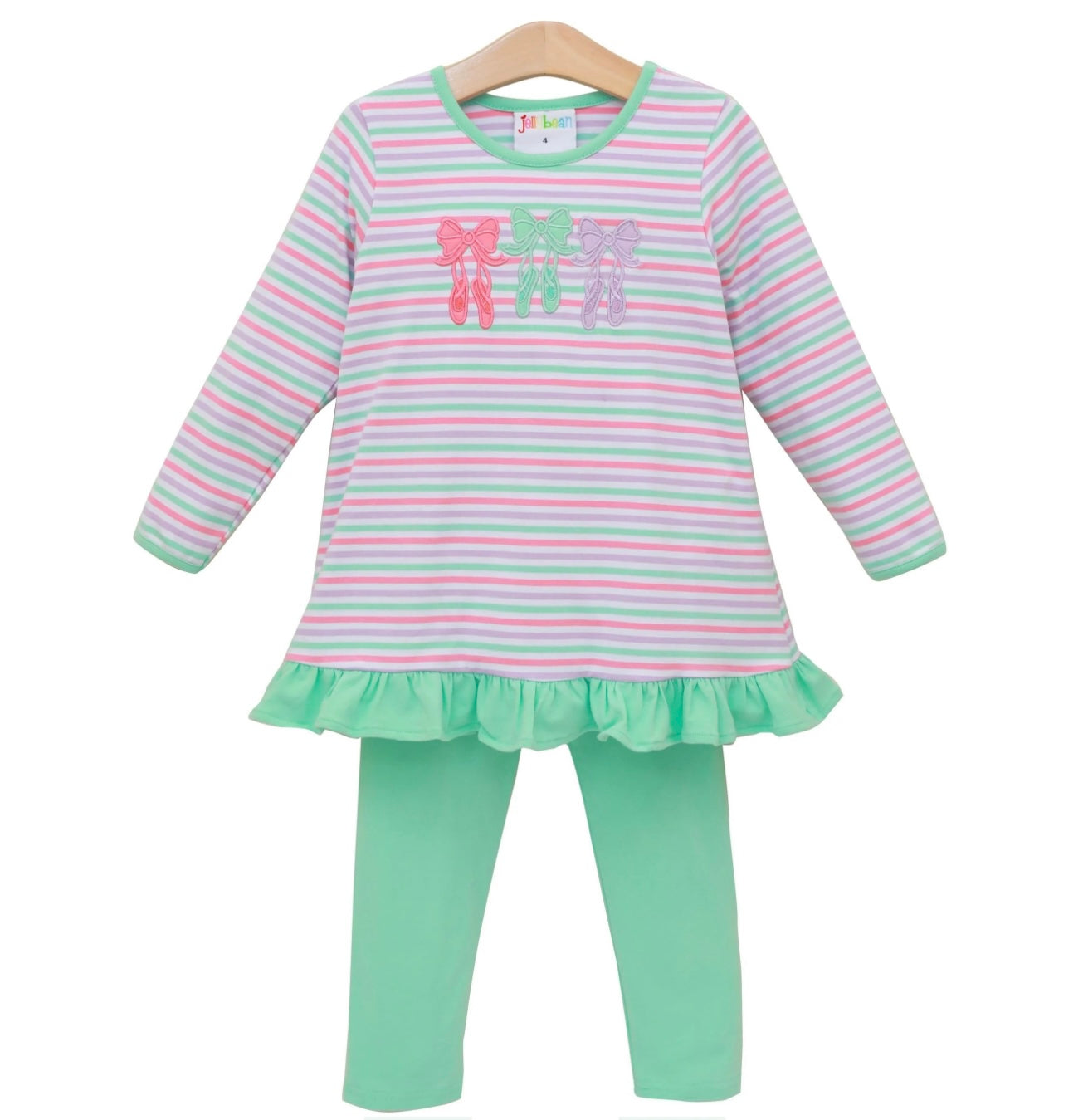 Bows & Ballet Girls Ruffle Pant Set