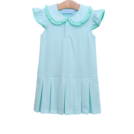 Camilla Mint Stripe Girls Dress