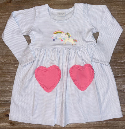 Rainbow Gallops Girls Popover Dress
