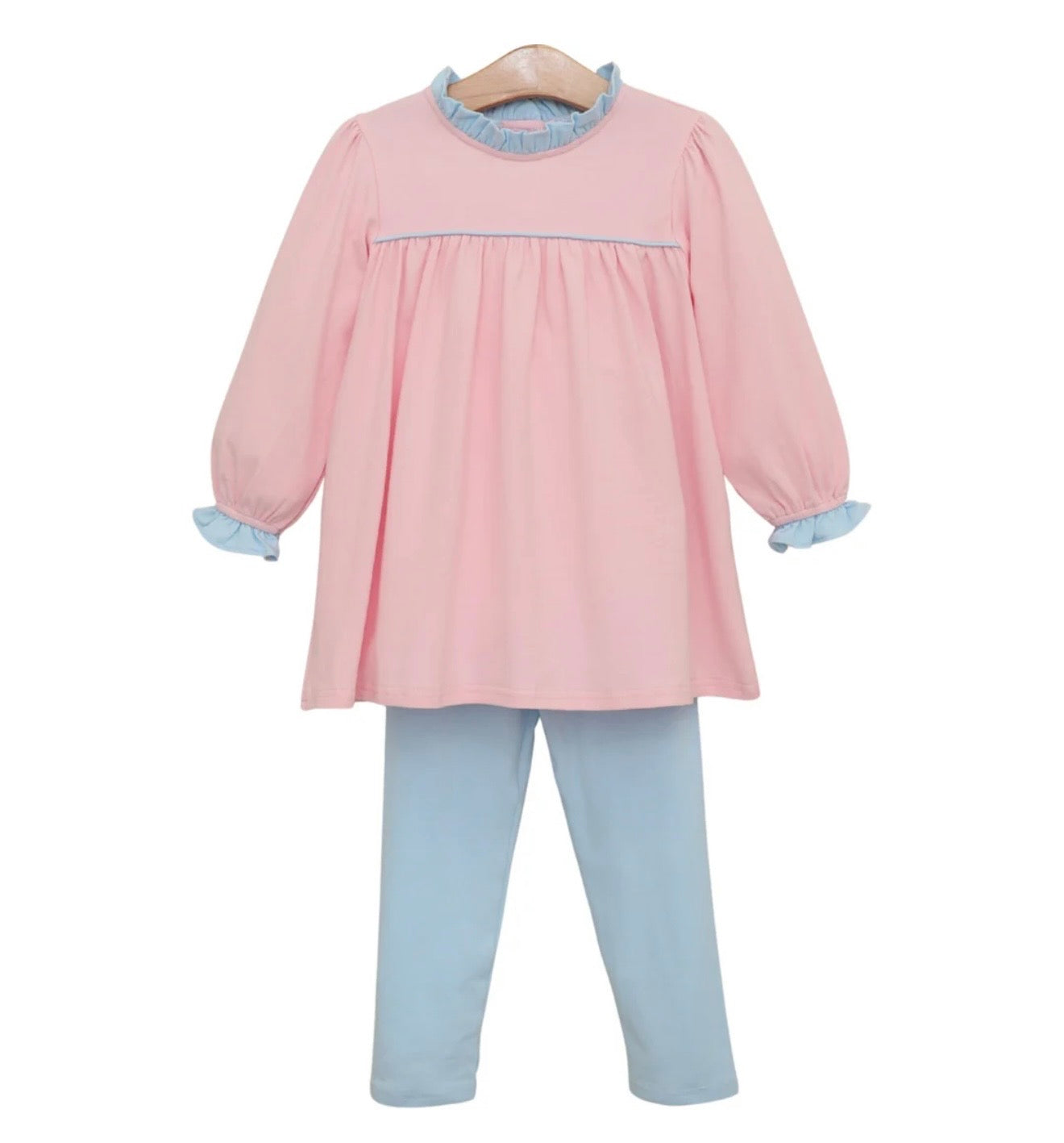 Annie Light Pink/Blue Girls Pants Set
