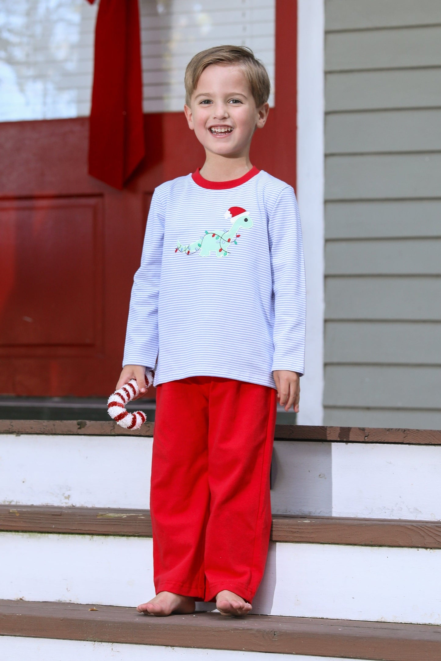 Christmas Dino Boys Pants Set