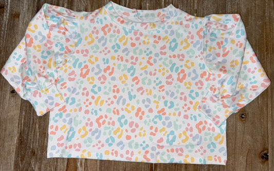 Multi Leopard Girls Box Top
