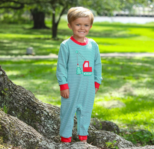 Christmas Crane Boys Romper