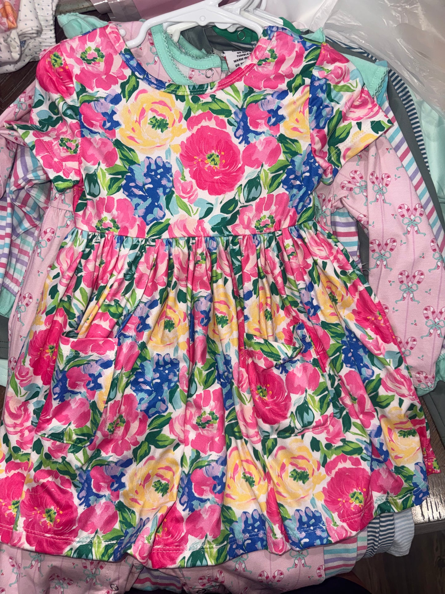 Wildflower Wishes Pocket Girls Twirl Dress