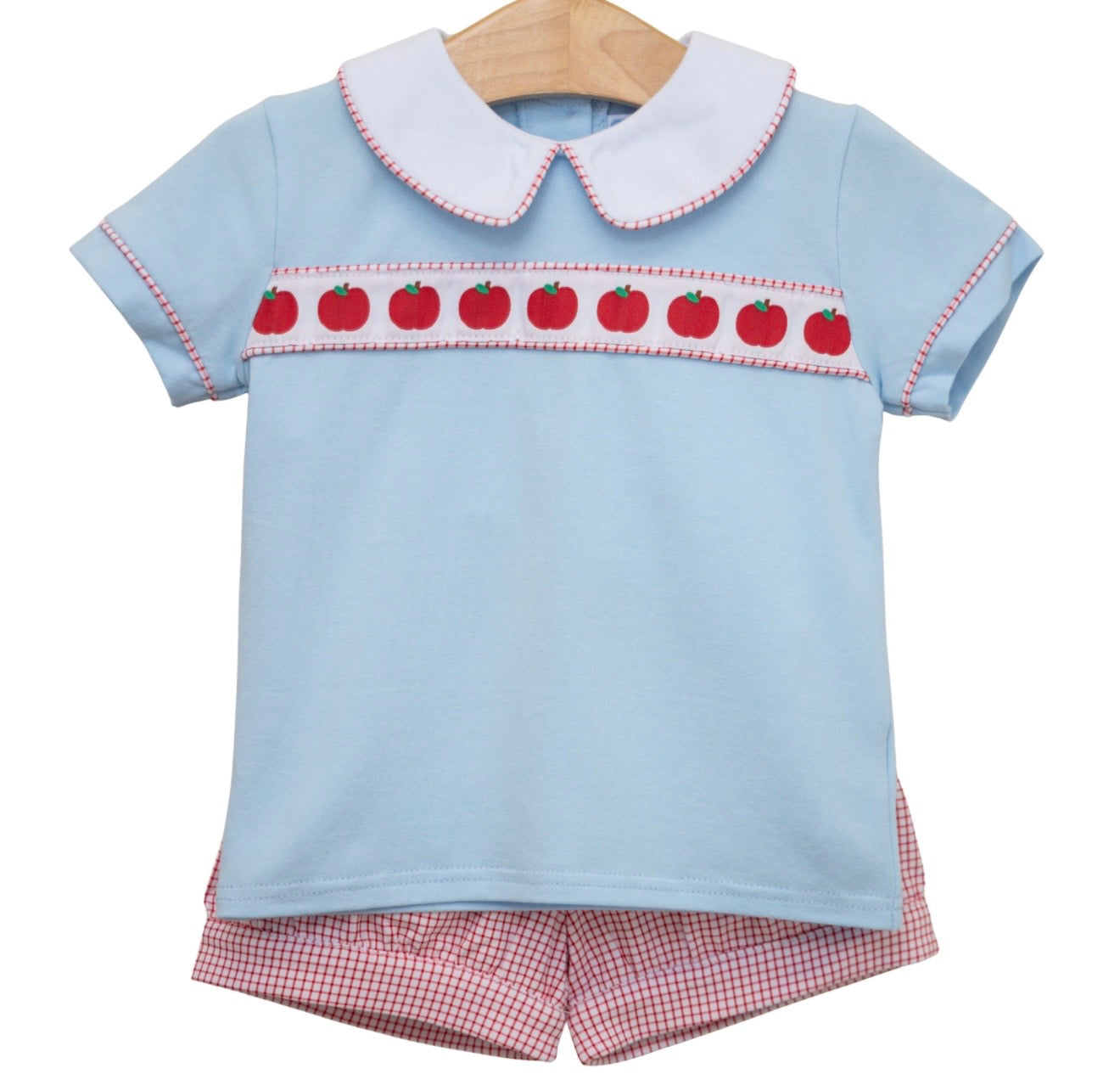 Apple Ribbon Banded Boys Short Set