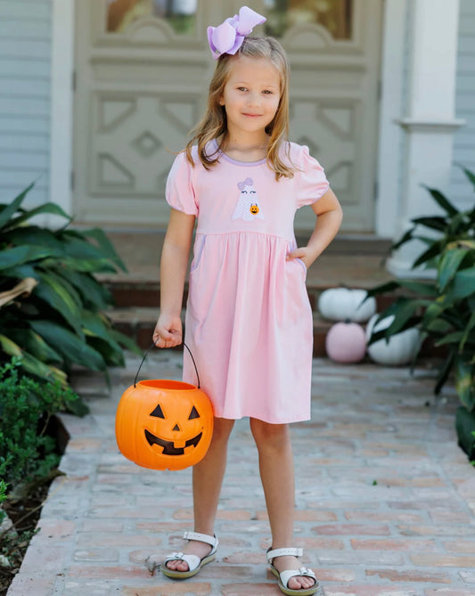 Boo Crew Girls Pocket Dress