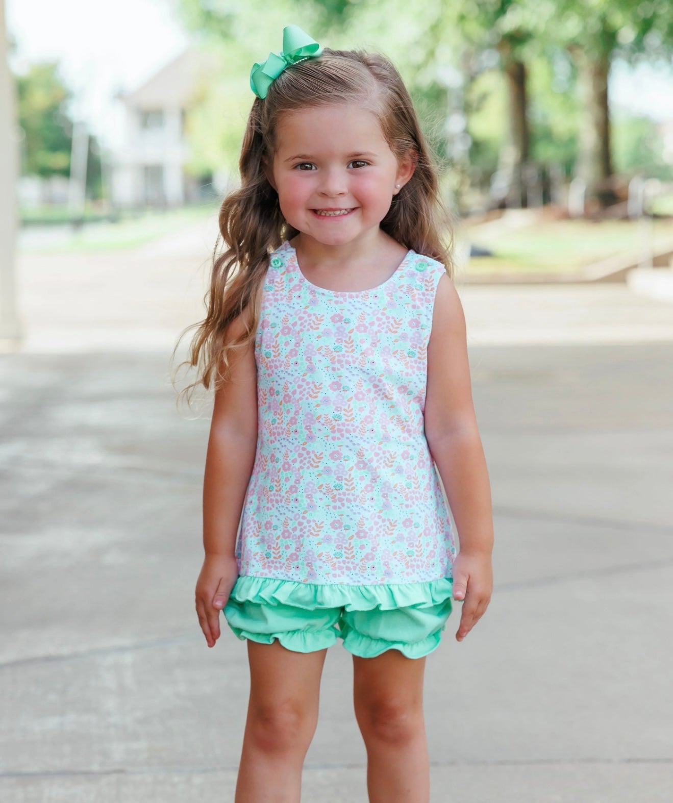 Pumpkin Patch Petals Girls Swing Back Bloomer Set