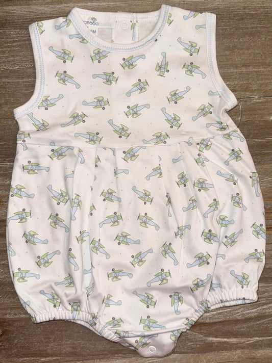 Take Flight Airplane Printed Sleeveless Boys Bubble