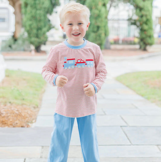 All Aboard Heart Train Boys Pants Set