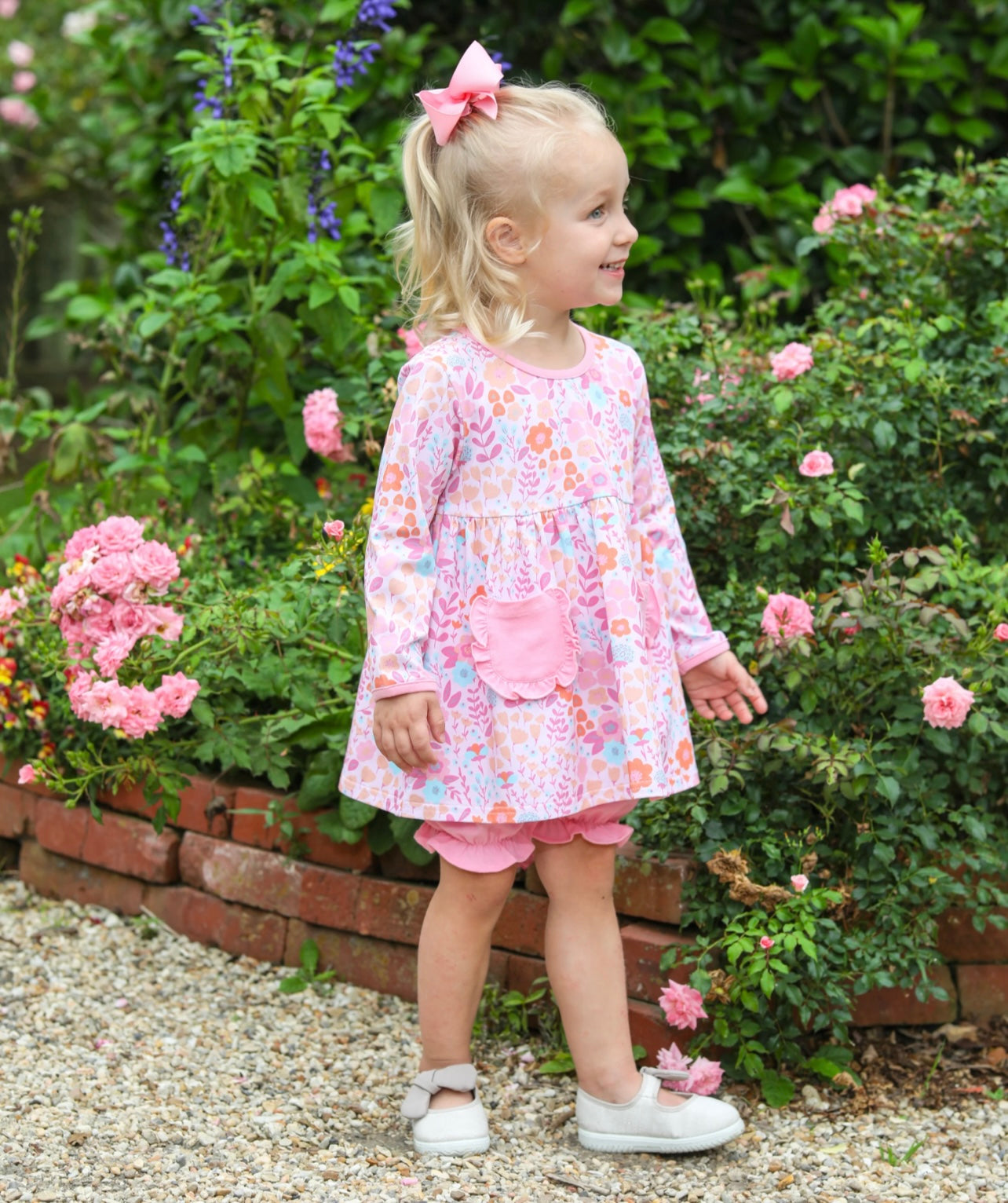 Poppy Floral Girls Bloomer Set