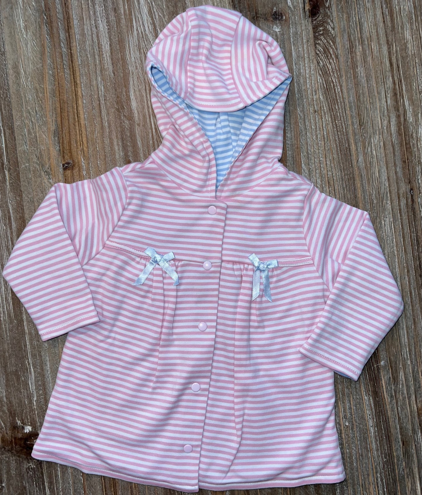 Squiggles Pink/Blue Stripe Reversible Girls Jacket